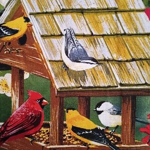 Colorful Birds Cotton Fabric. Price Per Yard.